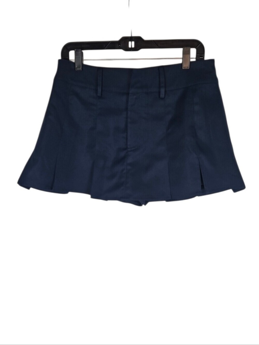 Princess Polly Prep School Pleated Skort Mini Skirt Navy Blue Dark Academia, 6